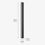 Alder Medium outdoor wall light dimensions: 100 cm high, 5 cm wide and 4.5 cm deep