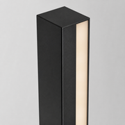Close-up of the Alder Short black metal finish and frosted light diffuser