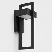 Close-up of the Bayswater Large black geometric frame and integrated diffuser