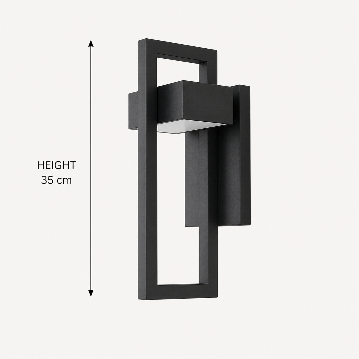 Bayswater Small geometric outdoor wall light height: 35 cm