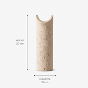 Dorset travertine wall light dimensions: 20 cm high and 13 cm diameter