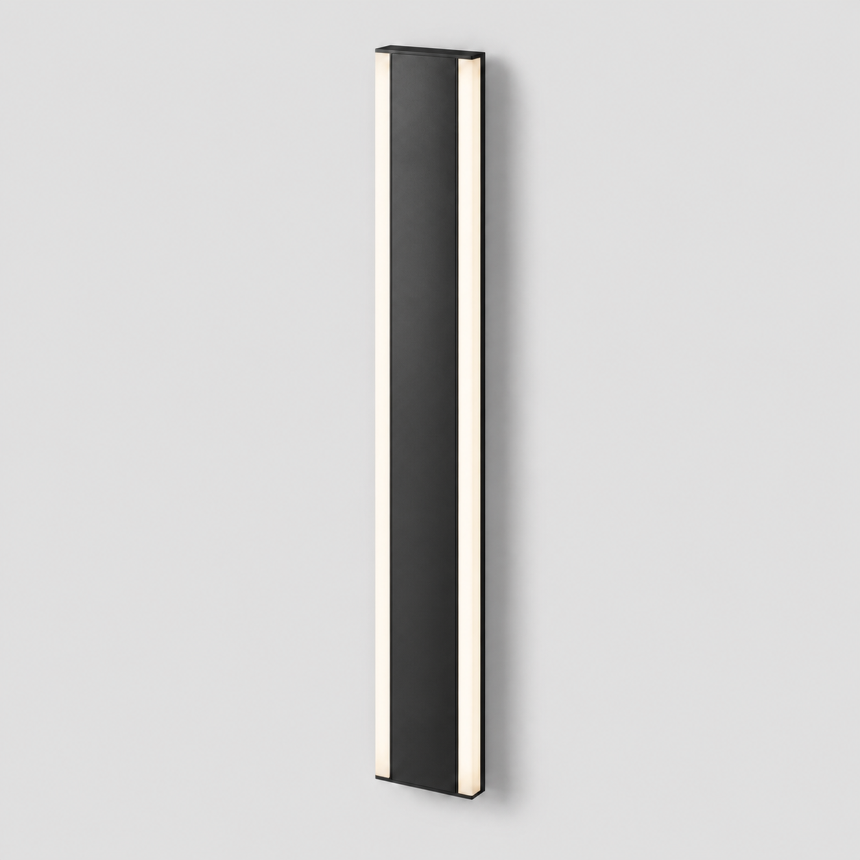 Hackney linear outdoor wall light in the 60 cm size on a neutral background