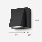 Hampstead Compact wall light dimensions: 20 cm high, 11 cm wide and 8 cm deep