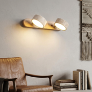 Ashford Travertine Duo Battery Wall Light installed on an interior wall