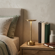 Pembroke Metal Cordless Table Lamp on a bedside table