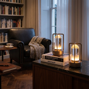 Selby Metal Cordless Table Lamp on a bedside table