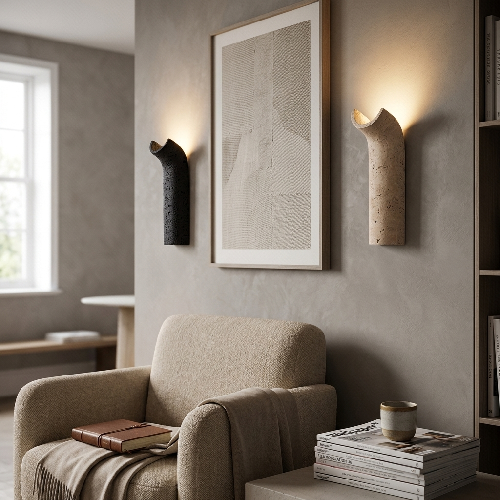 Dorset Travertine Wall Light - Yellow