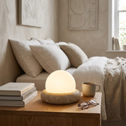 Huxley Travertine Cordless Table Lamp - Cream