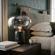 Bramley Marble Glass Cordless Table Lamp