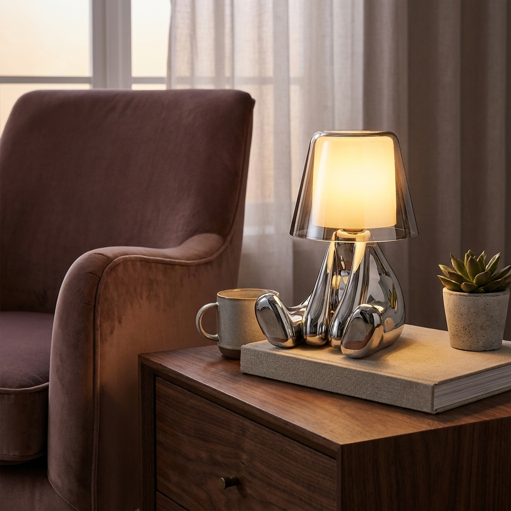 Brentwood Aluminium Cordless Table Lamp
