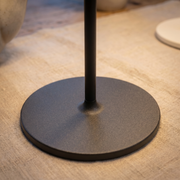 Close-up of the cordless table lamp finish and detail