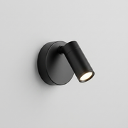 Black finish pivoting wall light, Clifton colour option