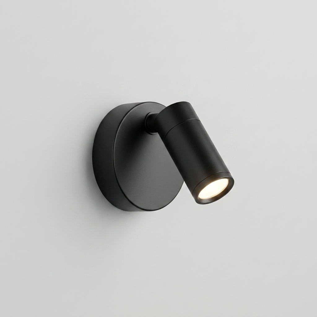 Black finish pivoting wall light, Clifton colour option