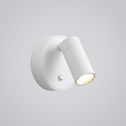 White finish pivoting wall light, Clifton colour option