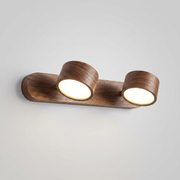 Walnut finish travertine duo wall light, Ashford colour option