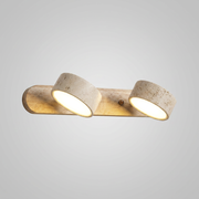 Natural finish travertine duo wall light, Ashford colour option