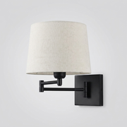 Black finish swing-arm wall light, Marlowe colour option