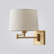 Gold finish swing-arm wall light, Marlowe colour option