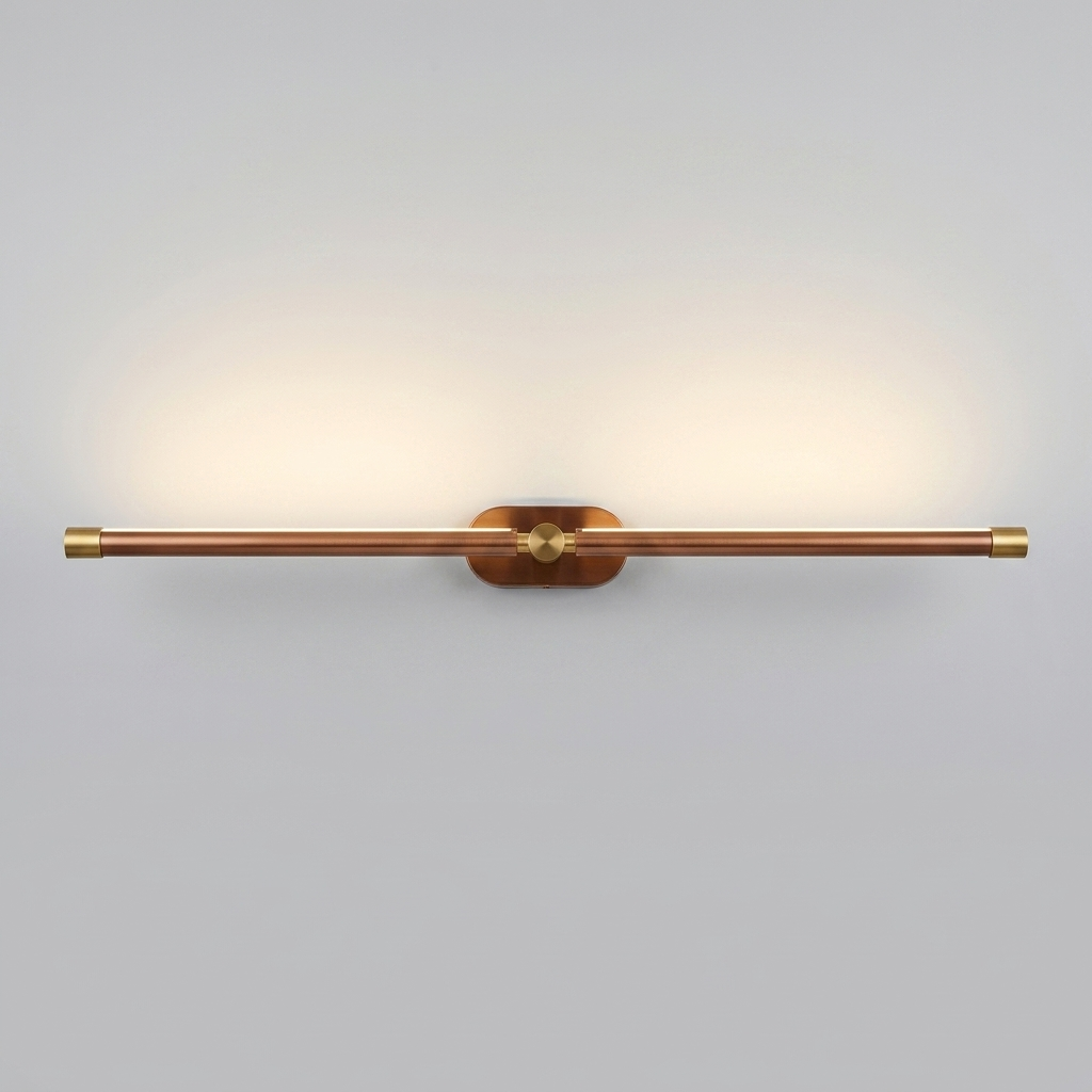 Copper finish linear wall light, Holborn colour option