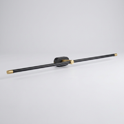 Black finish linear wall light, Holborn colour option