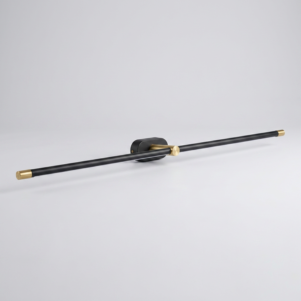 Black finish linear wall light, Holborn colour option