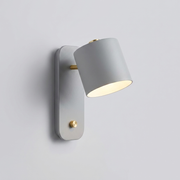 Grey finish rotatable cone wall light, Kew colour option