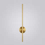 Gold linear wall light on plain background