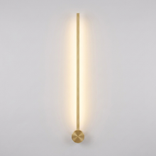 Long linear wall light on plain background