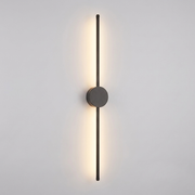 Dark linear wall light on plain background