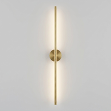 Battery wall light on plain background