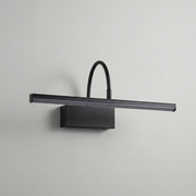 Black linear rechargeable wall light on a clean studio background