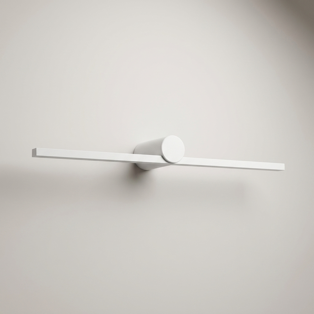 White battery wall light on a clean studio background