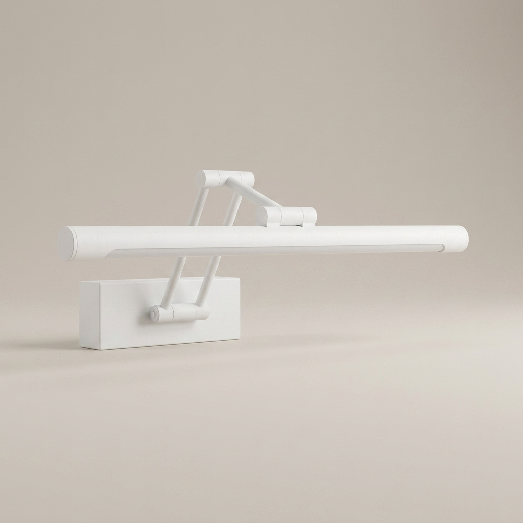White battery wall light on a clean studio background