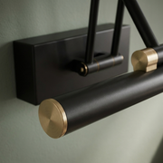 Close-up of the lamp head and backplate finish detail