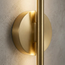 Close-up of the lamp head and backplate finish detail