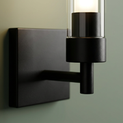 Close-up of the lamp head and backplate finish detail