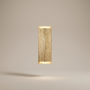 Travertine wall light on a clean studio background