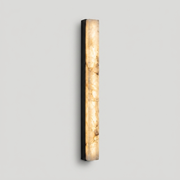 Eaton alabaster outdoor wall light in Black finish on a clean background