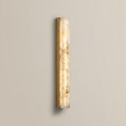 Eaton alabaster outdoor wall light in Gold finish on a clean background
