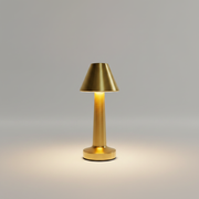 Mila Cordless Table Lamp - Gold, on a clean studio background