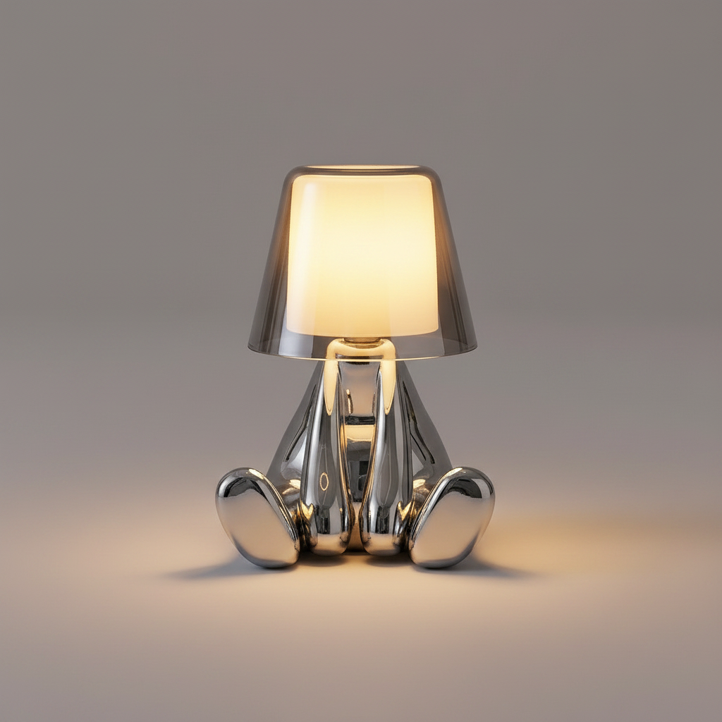 Brentwood Aluminium Cordless Table Lamp on a clean studio surface