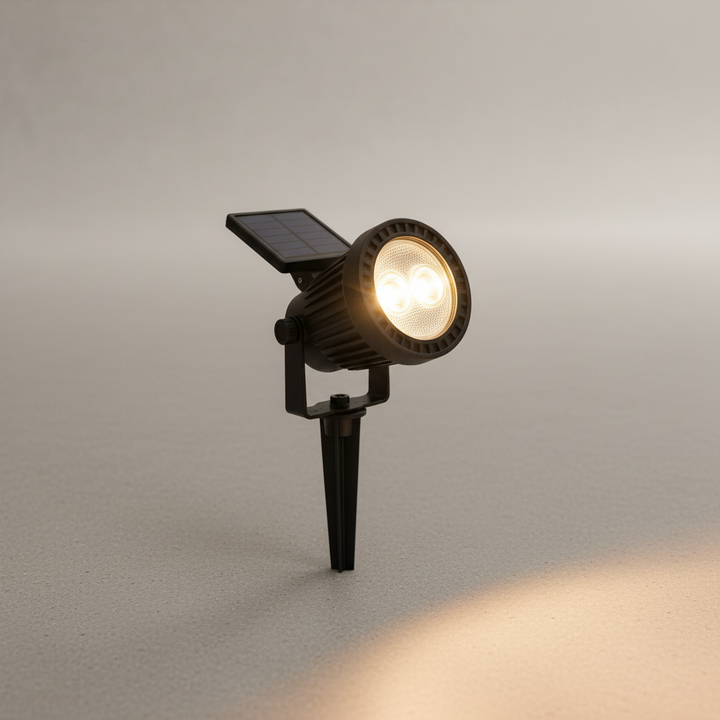 Oxford Solar Waterproof Outdoor Light 2 LED - Black, on a clean studio base