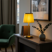 Pimlico Fabric Cordless Table Lamp on a console table