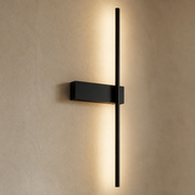 Close-up of the Holland Linear black vertical light bar and rectangular mounting block