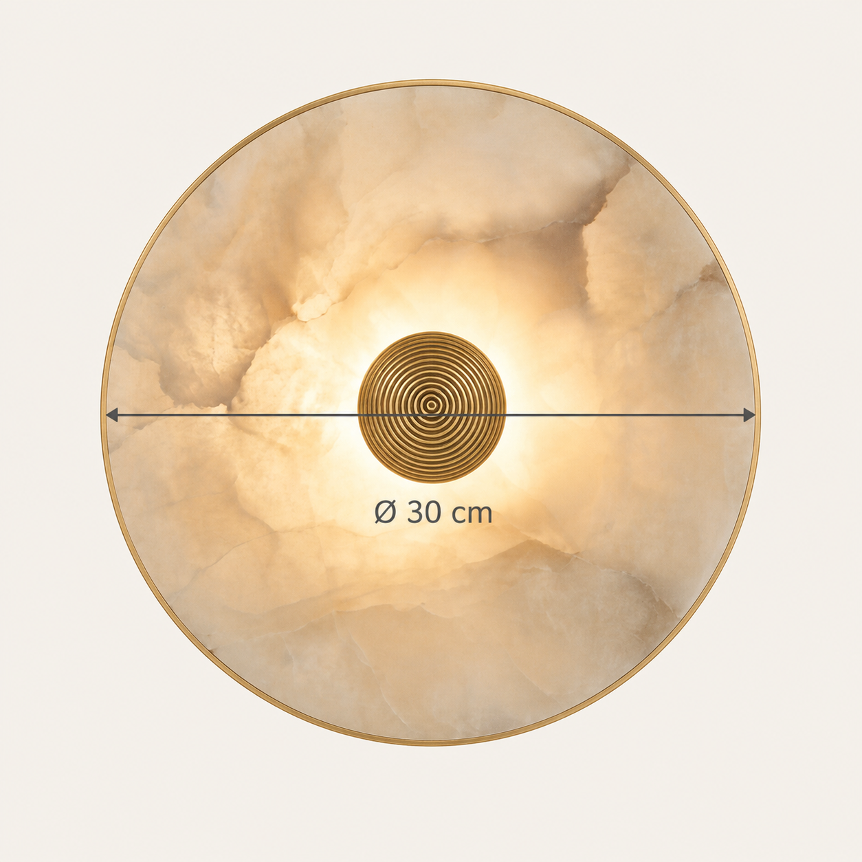 Kingston alabaster wall light diameter: 30 cm