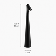 Leighton cordless table lamp dimensions: 44 cm high and 5.5 cm diameter