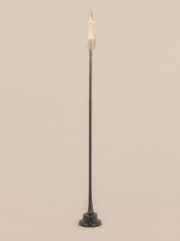 Black cordless table lamp on a clean studio background