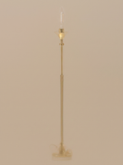 Gold cordless table lamp on a clean studio background